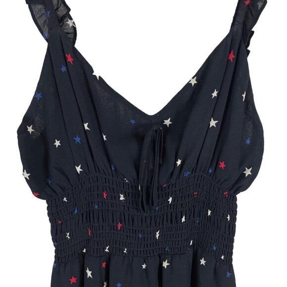 Reformation Elyse ASO Taylor Swift Star Ruffle Strap Mini Dress Black 4 - Picture 4 of 10